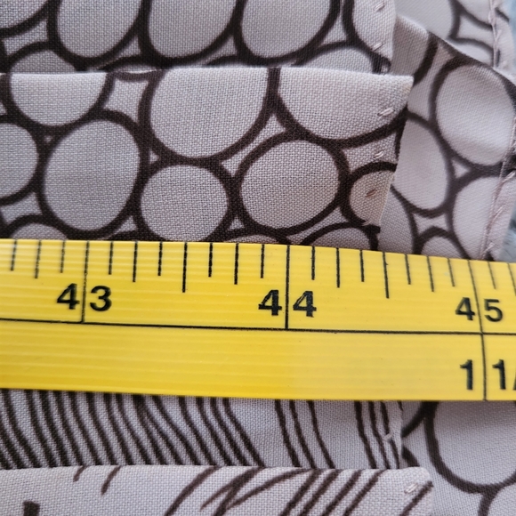 Jo Hanna York Vintage Peacock Feather Print Midi Dress Tan and Brown Size 10 - Picture 11 of 11